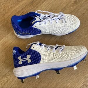 NEW Under Armour Wmns Glyde 2 MT 'White Metallic Silver Softball Cleats